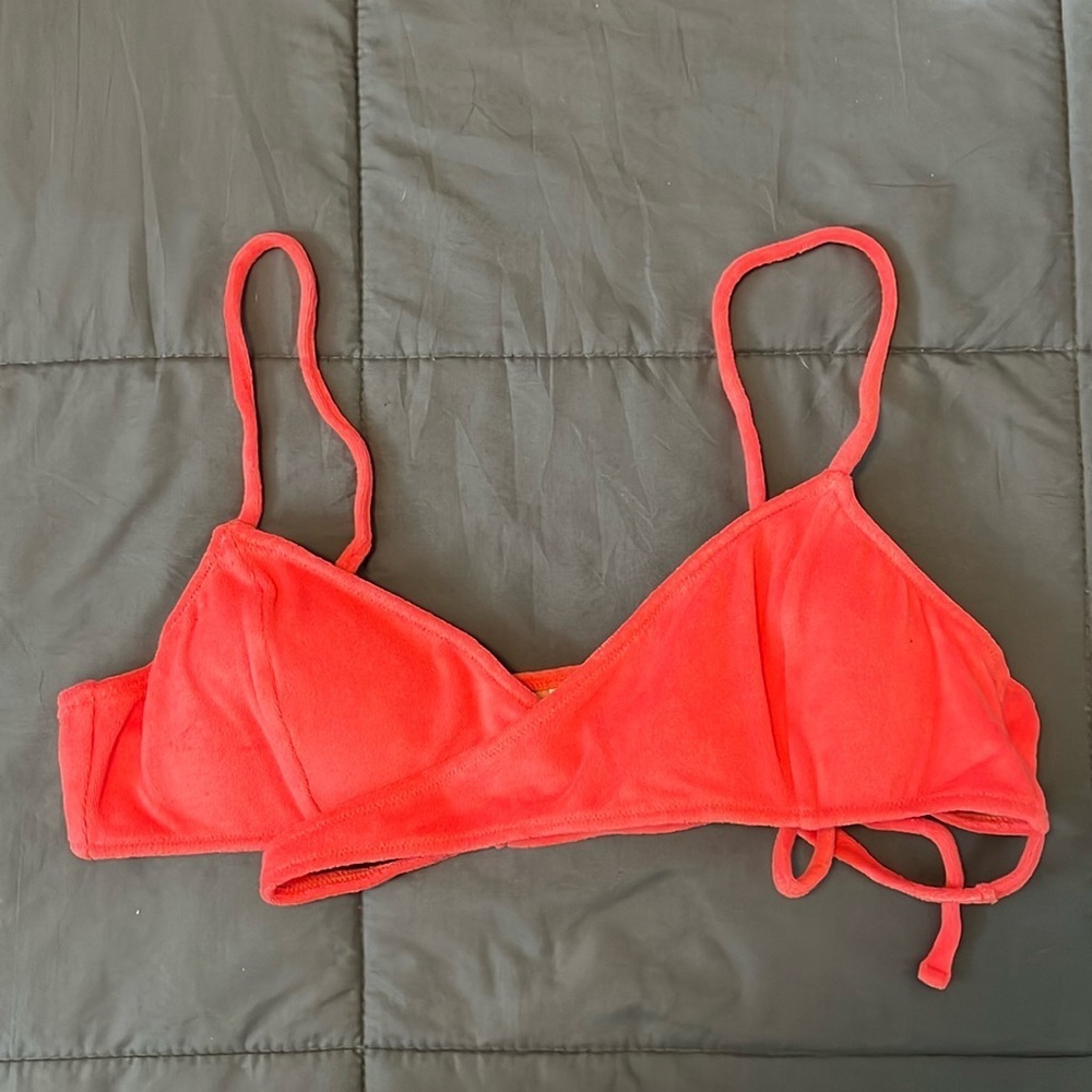 JCrew Double String Triangle Top Terry Pink Size 3X NWT